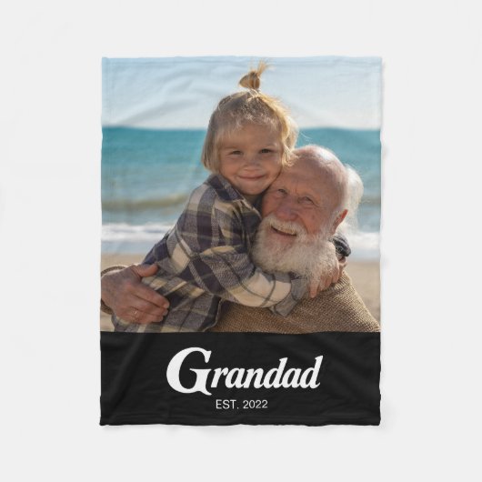 Opa Opgericht Pret Bold Foto Fleece Deken (Voorkant)