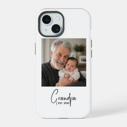 Opa Opgericht Script Foto iPhone 15 Case (Achterkant)