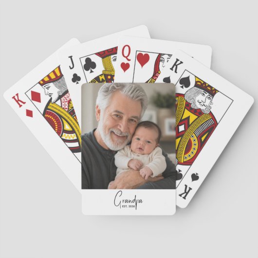 Opa Opgericht Script Foto Pokerkaarten (Achterkant)
