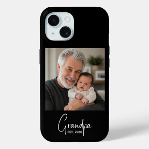 Opa Opgericht Script Zwart Foto  iPhone 15 Case