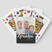 Opa Opgericht Script Zwart Foto Pokerkaarten (Achterkant)