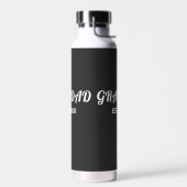 Opa Opgericht Vet Witte Typografie Waterfles (Links)