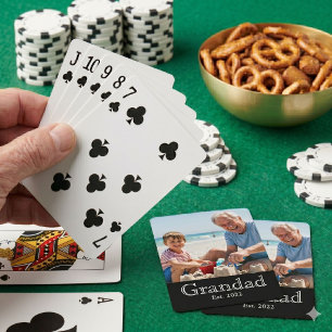 Opa Opgericht Wit Krachtig Minimaal Tekst Foto Pokerkaarten