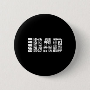 Opa Oppa Word Cloud Fathers Day Gift Ronde Button 5,7 Cm