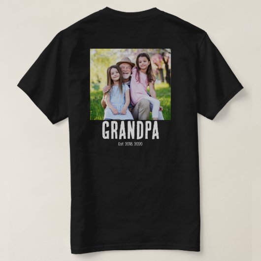 Opa Oprichtings Foto Grunge tekst T-shirt (Design achterkant)
