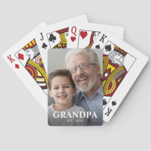 Opa Oprichtingsdag Grootoudersdag Foto Pokerkaarten