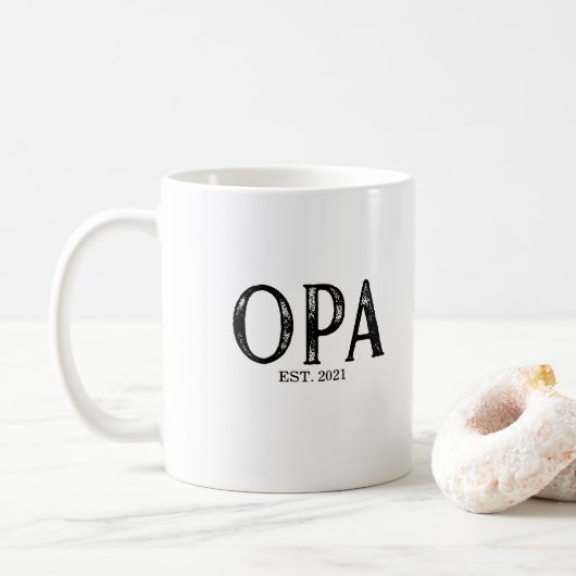 Opa Oprichtingsjaar Koffiemok (Met donut)