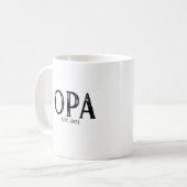Opa Oprichtingsjaar Koffiemok (Voorkant links)