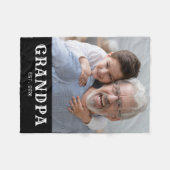 Opa Oprichtte Decorative Typografie Foto Fleece Deken (Voorkant (Horizontaal))