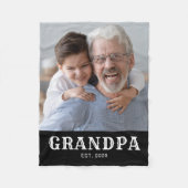 Opa Oprichtte Decorative Typografie Foto Fleece Deken (Voorkant)