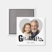 Opa Oprichtte Foto Cadeau Voor Grootvader Magneet (Voorkant / Achterkant)