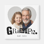 Opa Oprichtte Foto Cadeau Voor Grootvader Magneet (Voorkant)