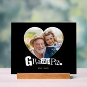 Opa Oprichtte Grootvader Hart Foto Cadeau Acryl Bord (Neutraal)