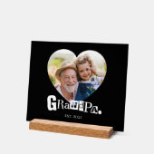 Opa Oprichtte Grootvader Hart Foto Cadeau Acryl Bord (Hoek)