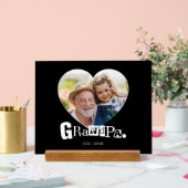 Opa Oprichtte Grootvader Hart Foto Cadeau Acryl Bord (Huwelijk)