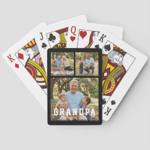 Opa Oprichtte Kühne Moderne Zwarte 3 Foto Pokerkaarten