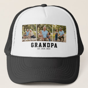 Opa Oprichtte Moedige Moderne Zwarte 3 Foto Trucker Pet