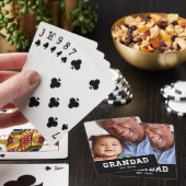 Opa Oprichtte Vette Zwarte Foto Pokerkaarten (Insitu)