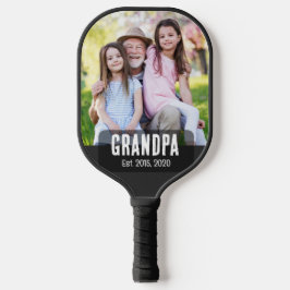 Opa Oprichtte Wit Grunge Script Foto Pickleball Paddle