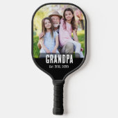 Opa Oprichtte Wit Grunge Script Foto Pickleball Paddle (Achterkant)
