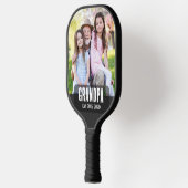 Opa Oprichtte Wit Grunge Script Foto Pickleball Paddle (Links)