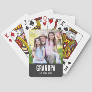 Opa Oprichtte Wit Grunge Script Foto Pokerkaarten