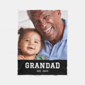 Opa Oprichtte Zwart Modern Vet Foto Fleece Deken (Voorkant)