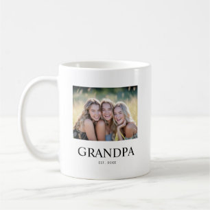 Opa Oprichtte Zwart Witte Moderne Foto Koffiemok