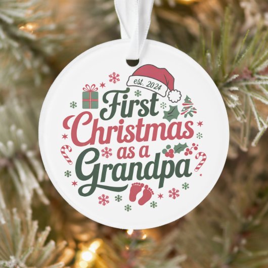 Opa Ornament, eerste kerst, aangepaste opa Ornament (Boom)