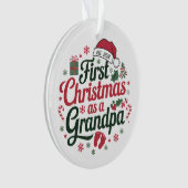 Opa Ornament, eerste kerst, aangepaste opa Ornament (voorkant)