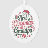 Opa Ornament, eerste kerst, aangepaste opa Ornament (voorkant)