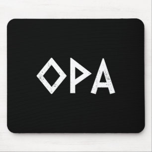 Opa Oude Griekse Pride Griekse vlag Grappig Grieks Muismat