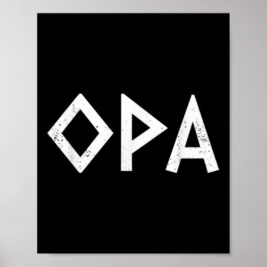 Opa Oude Griekse Pride Griekse vlag Grappig Grieks Poster (Voorkant)
