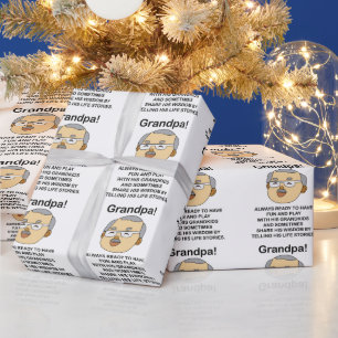 Opa Oude vader Citaat Verjaardag Cadeaupapier