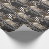 Opa, oude, zwarte Chevy, cadeauomslag. Cadeaupapier (Hoek)