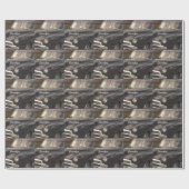 Opa, oude, zwarte Chevy, cadeauomslag. Cadeaupapier (Vlak)