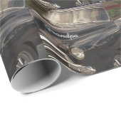 Opa, oude, zwarte Chevy, cadeauomslag. Cadeaupapier (Rol Hoek)