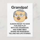 Opa Ouder Quote Verjaardag Briefkaart (Voorkant)