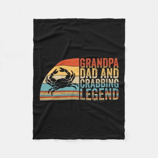 Opa-pap en krabbellegend fleece deken (Voorkant)