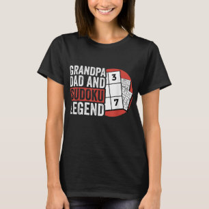 Opa Pap En Sudoku Legend Sudoku Puzzel Solvin T-shirt