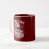 Opa Papa Claus Kerstman Grappig Kerstcadeau Tweekleurige Koffiemok (Voorkant links)