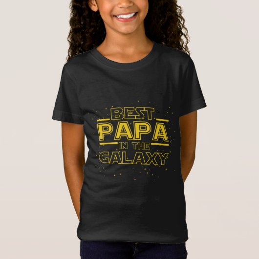Opa Papa Gift Beste Papa in de Melkweg T-shirt (Voorkant)