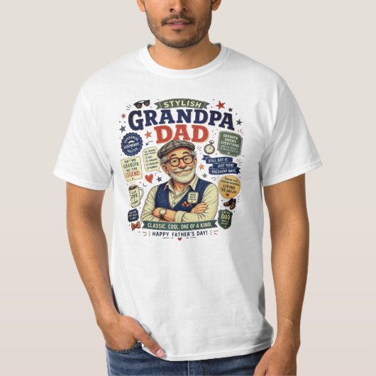 Opa Papa - Kies je maat T-shirt (Voorkant)