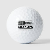 Opa Papa Opa Opa Amerikaanse vlag Golfballen (Voorkant)