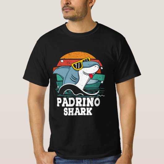 Opa papa Padrino haai Spaanse peetvader Vint T-shirt (Voorkant)