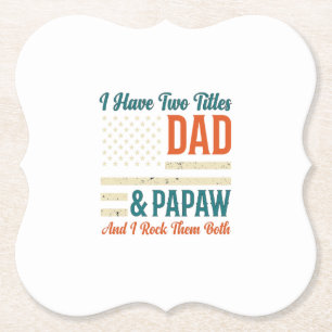 Opa Papa Vintage Patriottisch Familie T-shirt Ontw Kartonnen Onderzetters