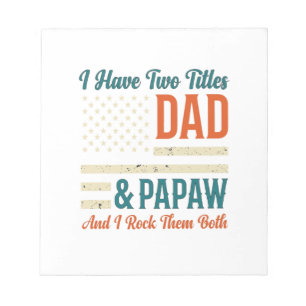 Opa Papa Vintage Patriottisch Familie T-shirt Ontw Notitieblok