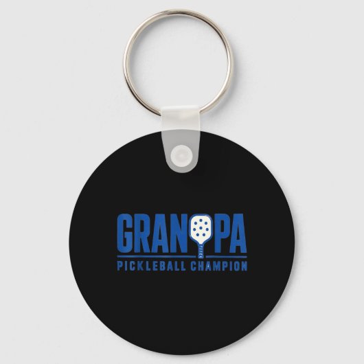 Opa Pickleball Sport Stijl Paddle Speler Sleutelhanger (Voorkant)