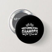 Opa Pit Crew Verjaardagsfeestje Race Auto Liefhebb Ronde Button 5,7 Cm (Voorkant /achterkant)