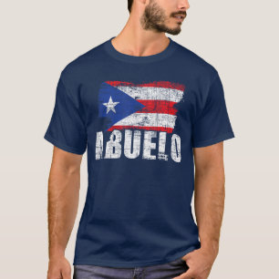 Opa Puerto Rico Vlag Grootvader Opa Vader T-shirt